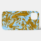 Opulent Fusion: het Blauwgroen en gouden marmer Case-Mate iPhone Case (Achterkant (horizontaal))