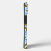 Opulent Fusion: het Blauwgroen en gouden marmer Case-Mate iPhone Case (Achterkant / Rechts)