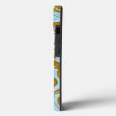 Opulent Fusion: het Blauwgroen en gouden marmer Case-Mate iPhone Case (Achterkant / Links)
