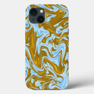 Opulent Fusion: het Blauwgroen en gouden marmer Case-Mate iPhone Case