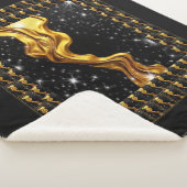 Opulent Galaxy Stream Full Liquid Gold Black Monoc Sherpa Deken (3/4)