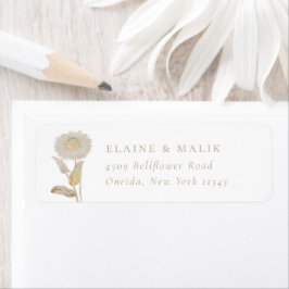 Opulent Garden Floral Return Address Etiket