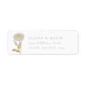 Opulent Garden Floral Return Address Etiket (Voorkant)