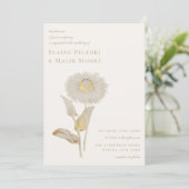 Opulent Gilded Floral Wedding Kaart (Staand voorkant)