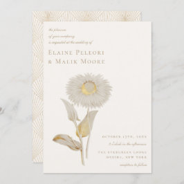 Opulent Gilded Floral Wedding Kaart