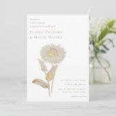 Opulent Gilded Floral Wedding Uitnodiging (Staand voorkant)