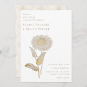 Opulent Gilded Floral Wedding Uitnodiging (Voorkant / Achterkant)