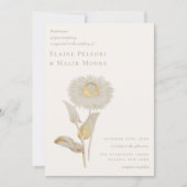 Opulent Gilded Floral Wedding Uitnodiging (Voorkant)