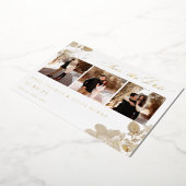 Opulent Gilded Garden Photo Save the Date Folie Uitnodiging (Gedraaid)