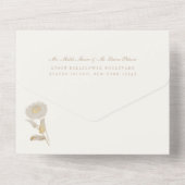 Opulent Gilded Garden Wedding All In One Uitnodiging (Achterkant)