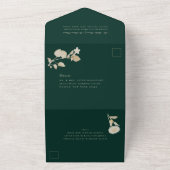 Opulent Gilded Garden Wedding All In One Uitnodiging (Buitenkant)