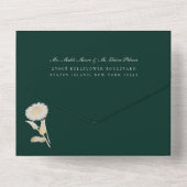 Opulent Gilded Garden Wedding All In One Uitnodiging (Achterkant)