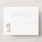 Opulent Gilded Garden Wedding All In One Uitnodiging (Achterkant)