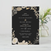Opulent Gilded Garden Wedding Invitation Kaart (Staand voorkant)