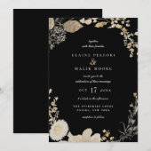 Opulent Gilded Garden Wedding Invitation Kaart (Voorkant / Achterkant)