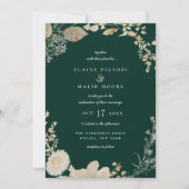 Opulent Gilded Garden Wedding Invitation Kaart (Voorkant)