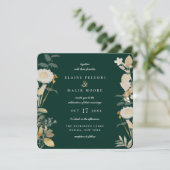 Opulent Gilded Garden Wedding Kaart (Staand voorkant)