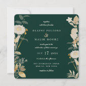 Opulent Gilded Garden Wedding Kaart (Voorkant)