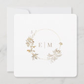 Opulent Gilded Garden Wedding Kaart (Achterkant)