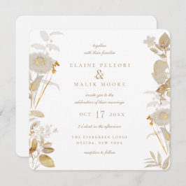 Opulent Gilded Garden Wedding Kaart