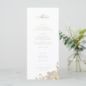 Opulent Gilded Garden Wedding Menu (Staand voorkant)