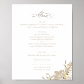 Opulent Gilded Garden Wedding Menu Poster (Voorkant)