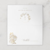 Opulent Gilded Garden Wedding Plaatskaartje (Buitenkant ongevouwen)