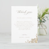 Opulent Gilded Garden Wedding Reception Tabel Bedankkaart (Staand voorkant)