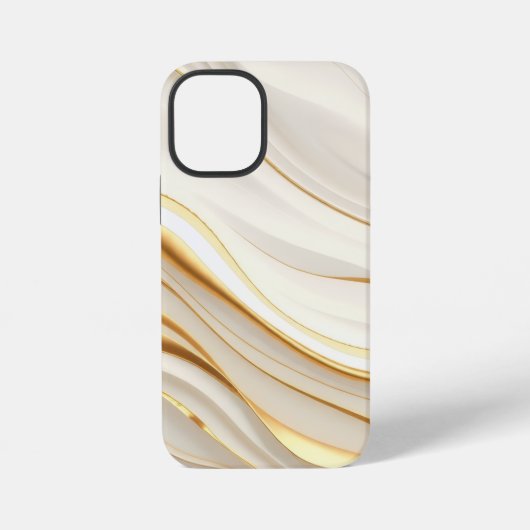 "Opulent Gold and Cream Marble Swirls" iPhone Hoesje (Achterkant)