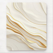 "Opulent Gold and Cream Marble Swirls" Muismat (Voorkant)