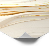 "Opulent Gold and Cream Marble Swirls" Poster (Hoek)