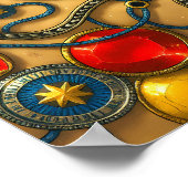 Opulent Gold & Jewel Seamless Wall Art Decor Poster (Hoek)