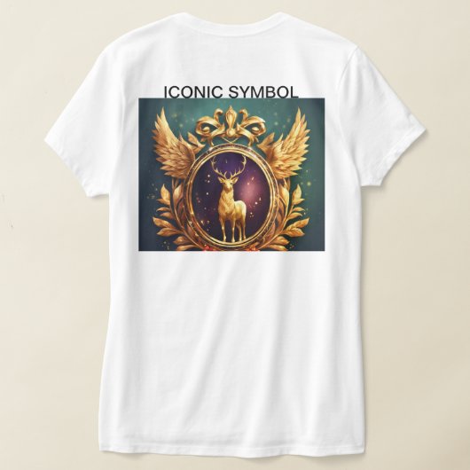 Opulent Golden Laurel Crest Logo T-shirt (Laag Achter)