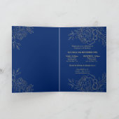 Opulent goud en Royal Blue Floral Quinceanera (Binnen)