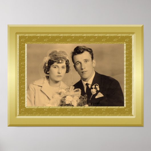 Opulent gouden grens lijst aangepast foto poster (Voorkant)