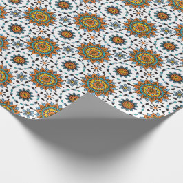 Opulent Maharaja India Star Flower Pattern Cadeaupapier