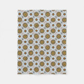 Opulent Maharaja India Star Flower Pattern Fleece Deken (Voorkant)