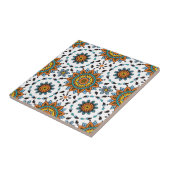 Opulent Maharaja India Star Flower Pattern Tegeltje (Zijkant)