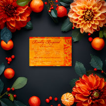 Opulent Mandarijn Sinaasappel Bloemen Huwelijk RSV