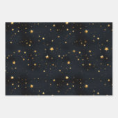 Opulent Midnight Blue Sparkle Ornamental Inpakpapier Vel (Voorkant 2)