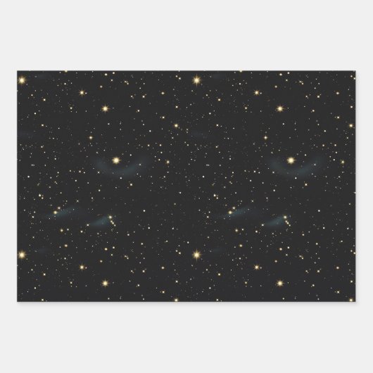 Opulent Midnight Blue Sparkle Ornamental Inpakpapier Vel (Voorkant 3)