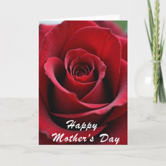 Opulent Red Mothers Day Card Kaart (Voorkant)