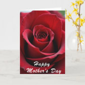 Opulent Red Mothers Day Card Kaart (Gele Bloem)