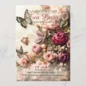 Opulent Rococo Butterfly Garden Galentine Florals Kaart (Voorkant)