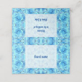 Opulent roos in turkooise bruiloft plaatskaartje (Buitenkant ongevouwen)