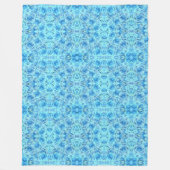 Opulent roos in turkooise fleece deken (Voorkant)