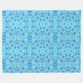 Opulent roos in turkooise fleece deken (Voorkant (Horizontaal))