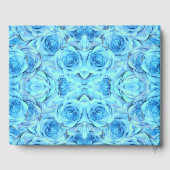 Opulent roos in turkooise gastenboek (Achterkant)