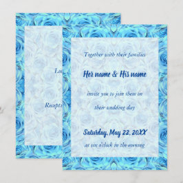 Opulent roos in turkooizen-uitnodiging