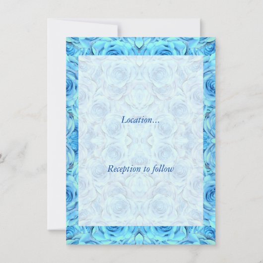 Opulent roos in turkooizen-uitnodiging (Achterkant)
